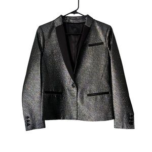 Banana Republic Metallic Black Blazer